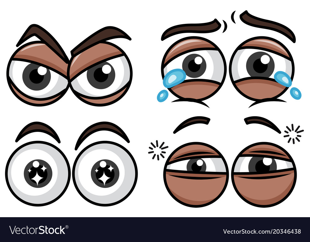 Four set of eyes with different expressions
