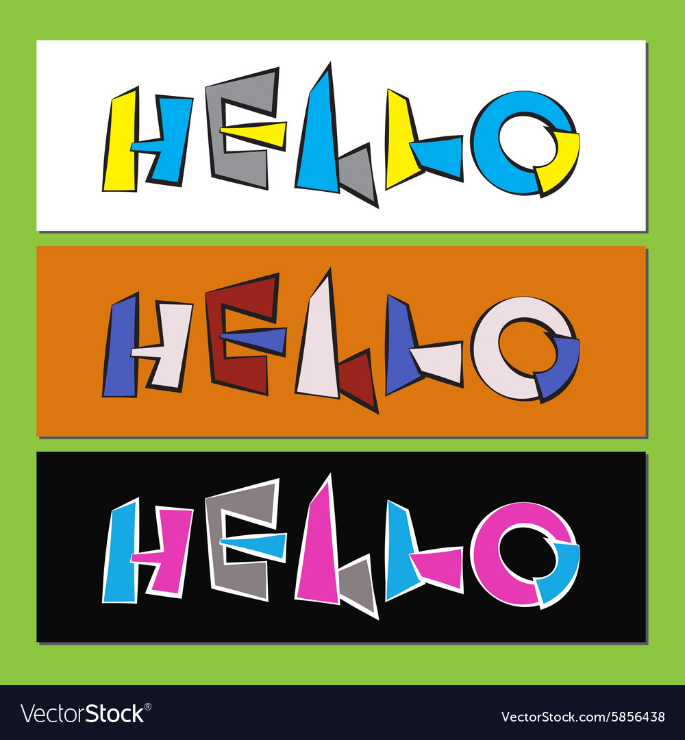 Hello - stylized color text