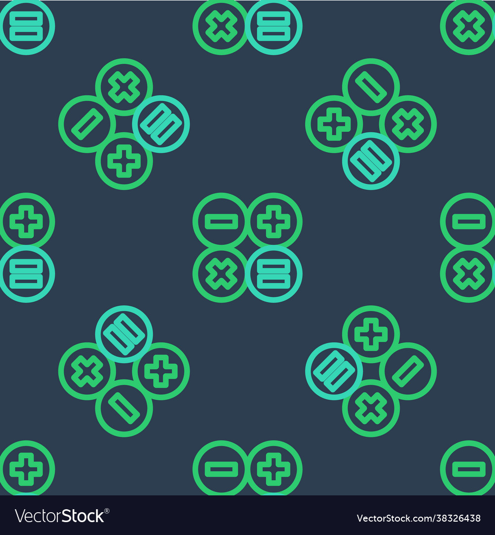 Line calculator icon isolated seamless pattern