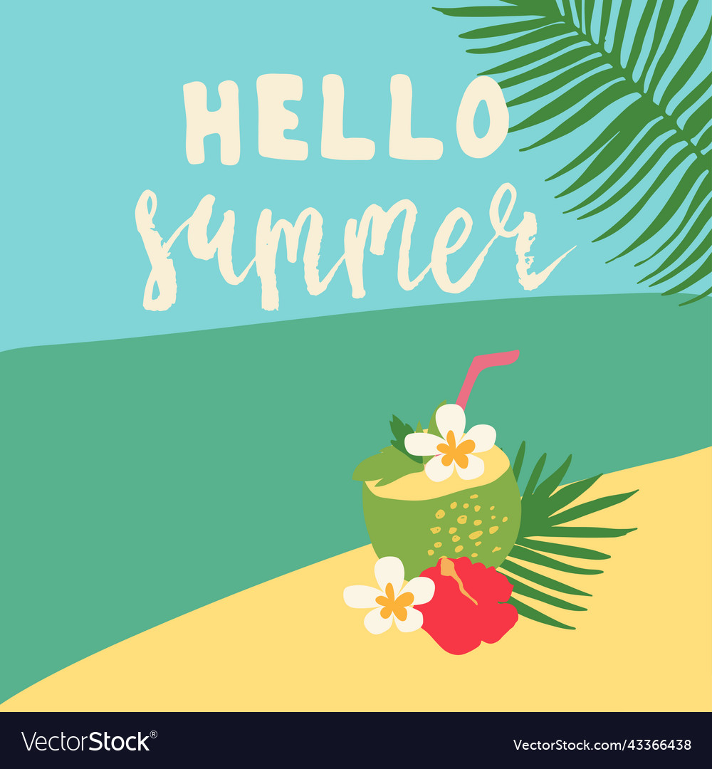 Minimal summer trendy in scandinavian flat style Vector Image