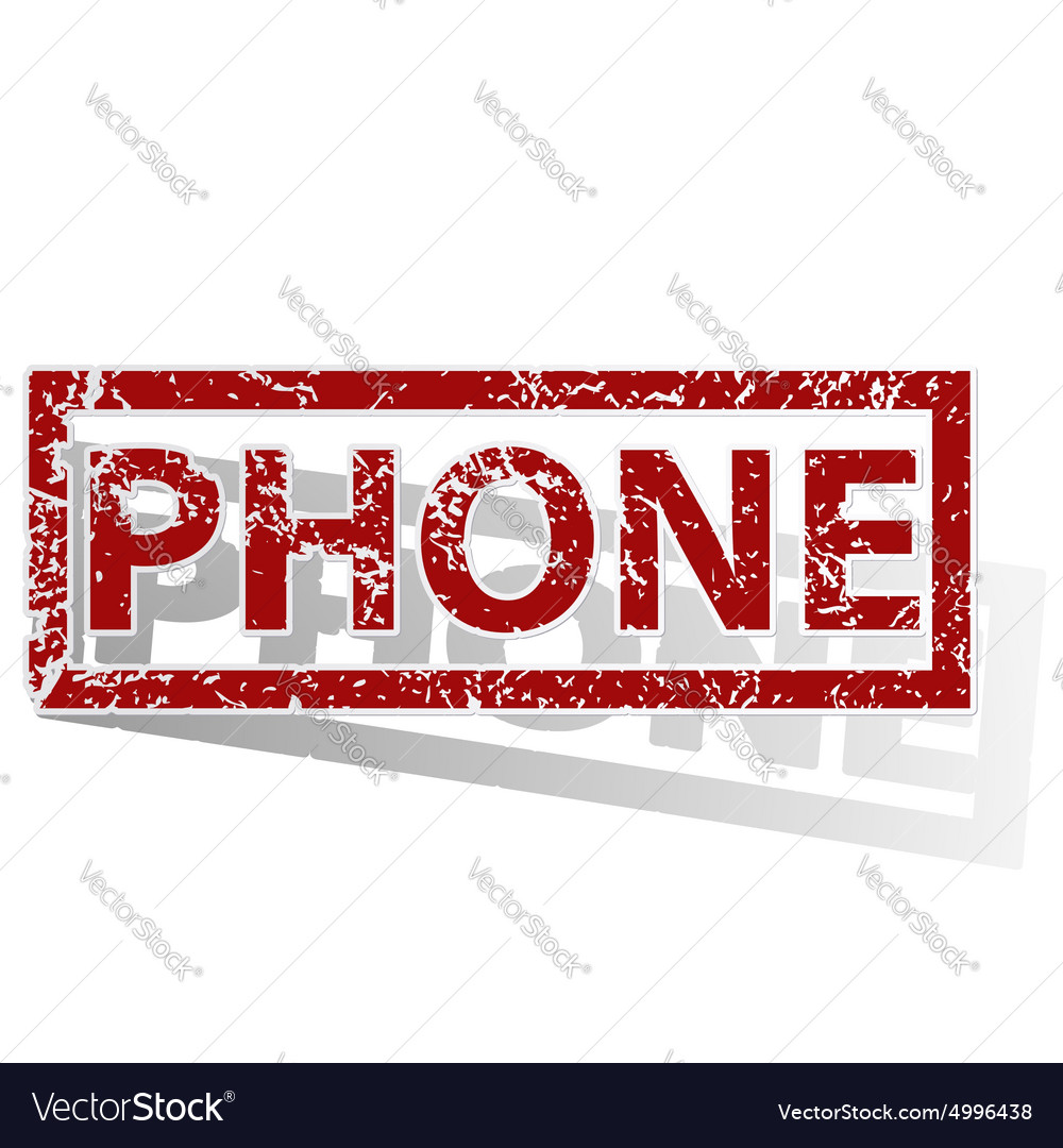 Phone outlined stamp