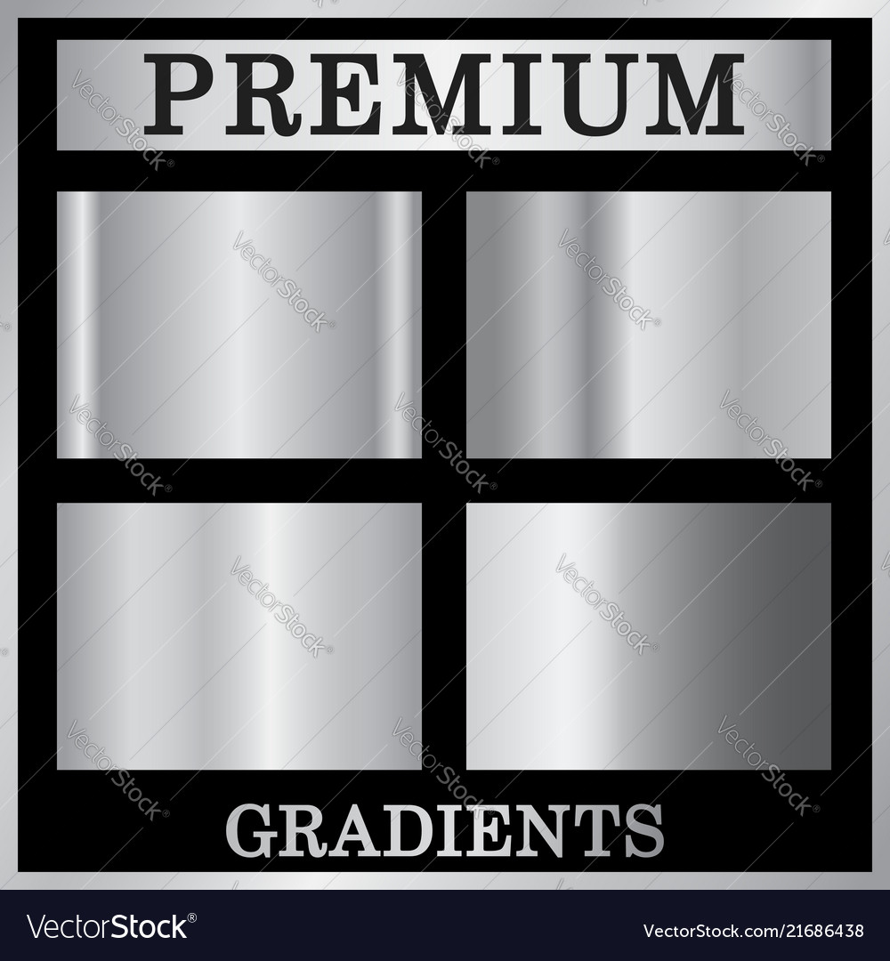 Silver gradient backgrounds set design