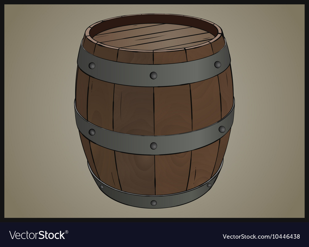 Wooden barrel with iron rings