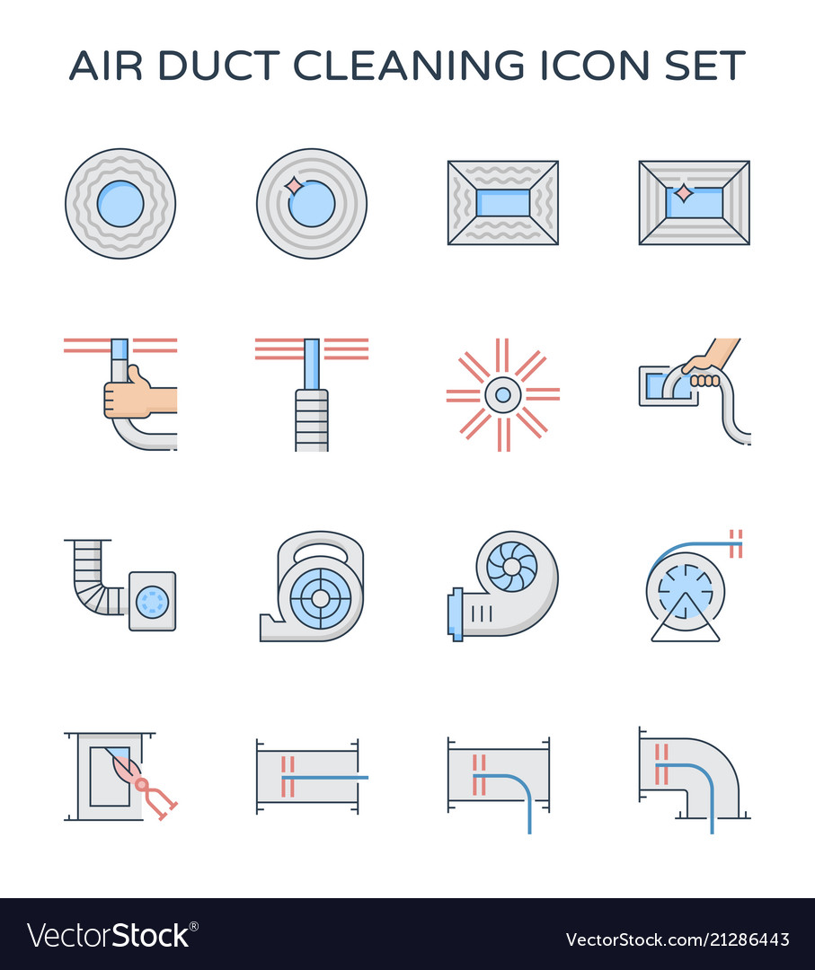 Air Duct Cleaning Icons
