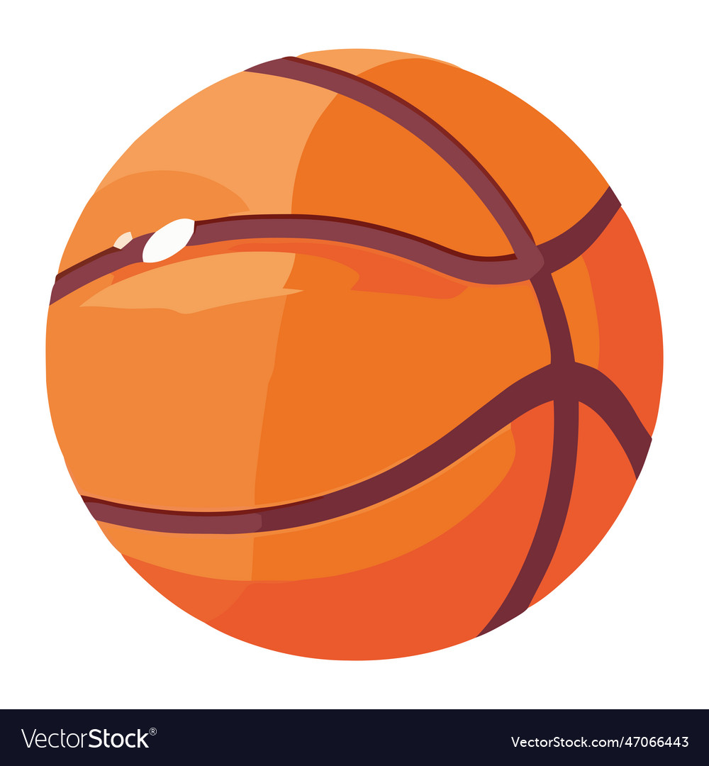 Basketball ball on white background Royalty Free Vector