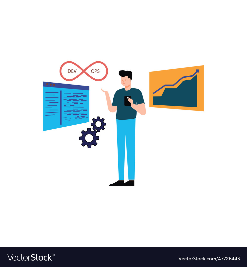 Boy looking at developing and coding