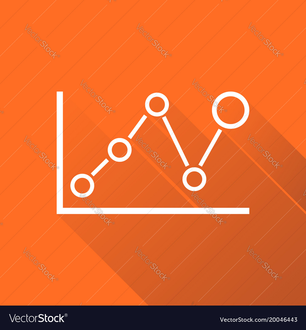 Business Chart Graph Icon with Shadow