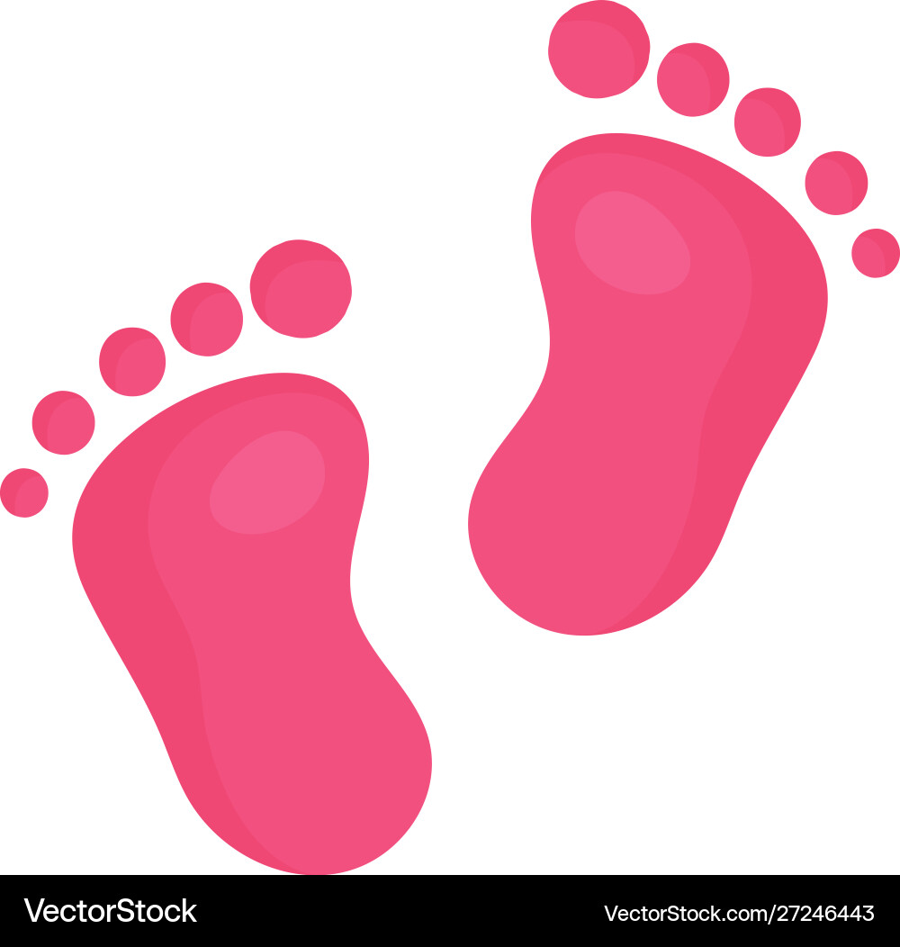 Cartoon Bafootsteps Footprint Royalty Free Vector Image