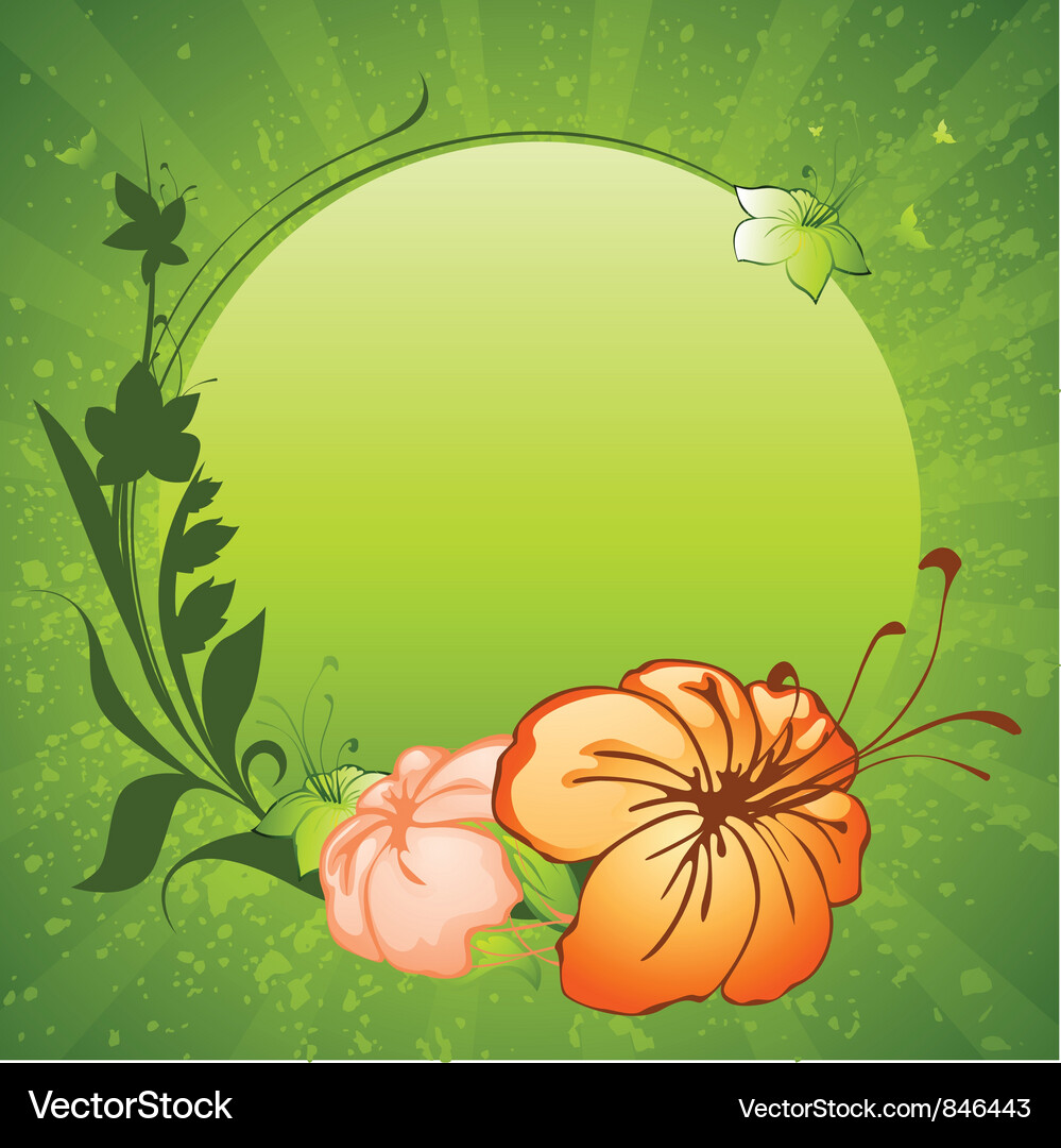 Flowers frame Royalty Free Vector Image - VectorStock