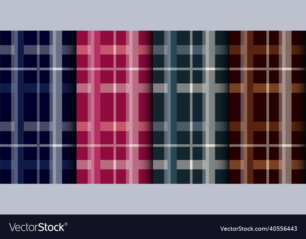 Gingham pattern set textured