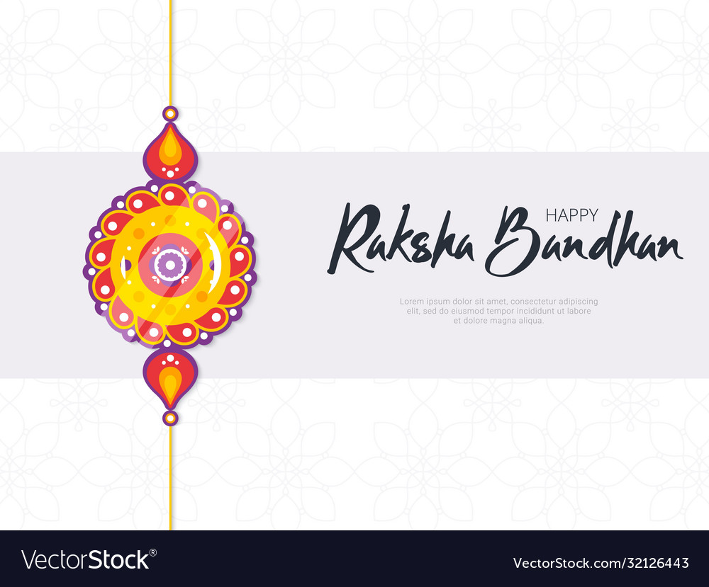 Happy raksha bandhan festival banner template Vector Image