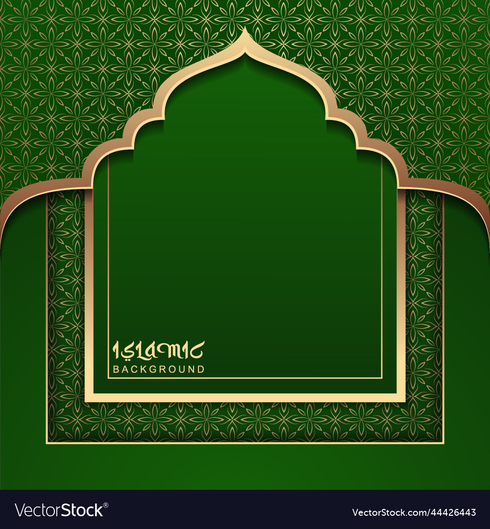 Islamic background design template Royalty Free Vector Image