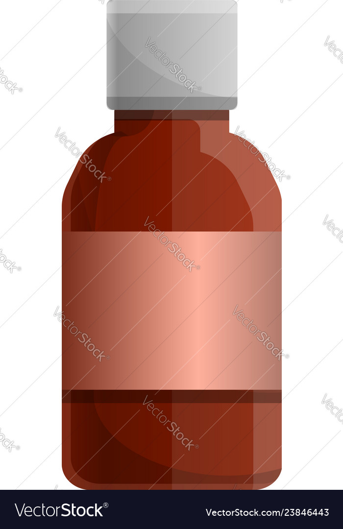 Medical syrup bottle icon cartoon style Royalty Free Vector
