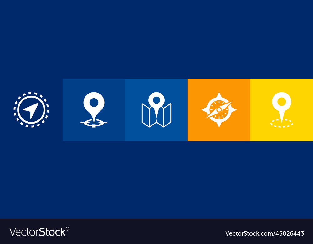 Navigation icons infographic design template