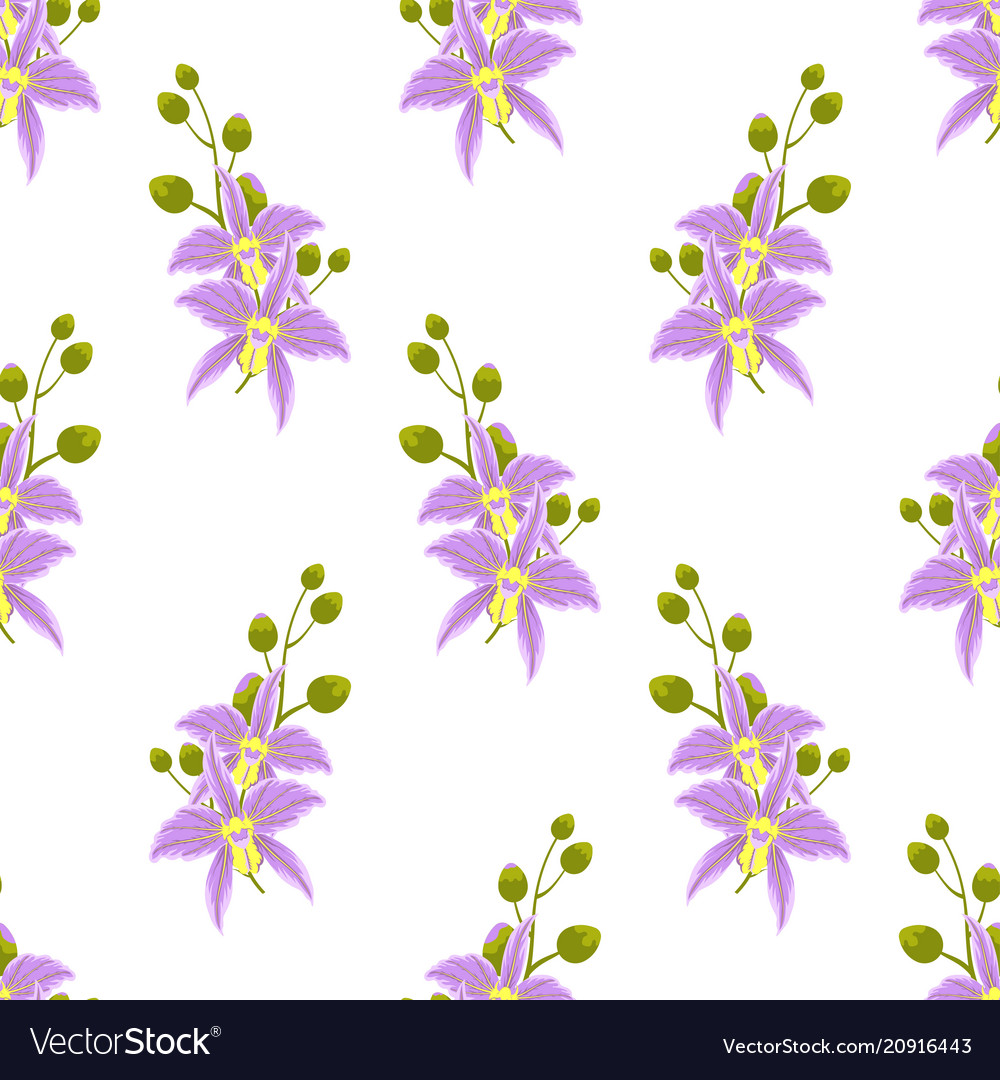 Pattern with orchids