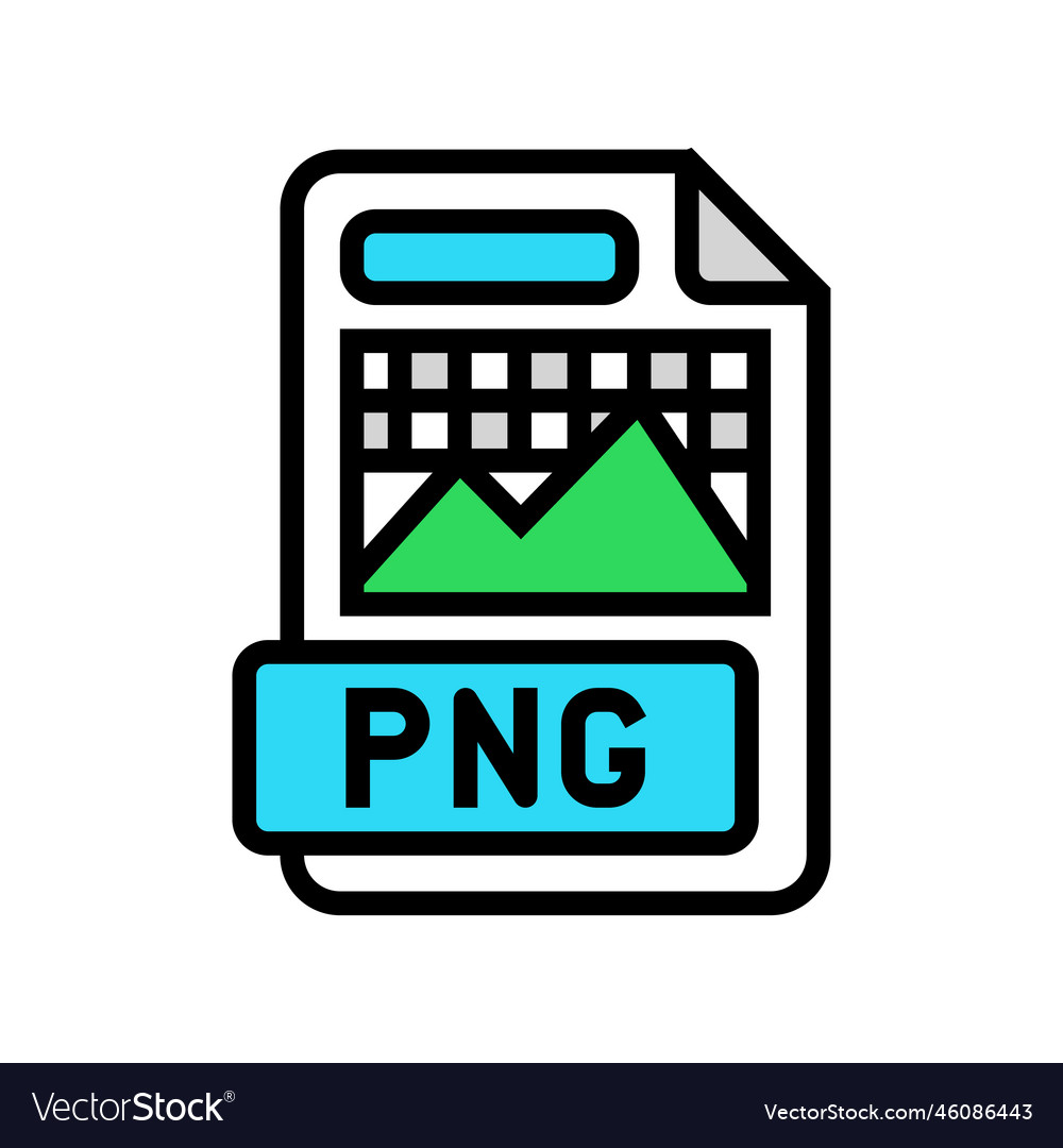 Png file format document color icon