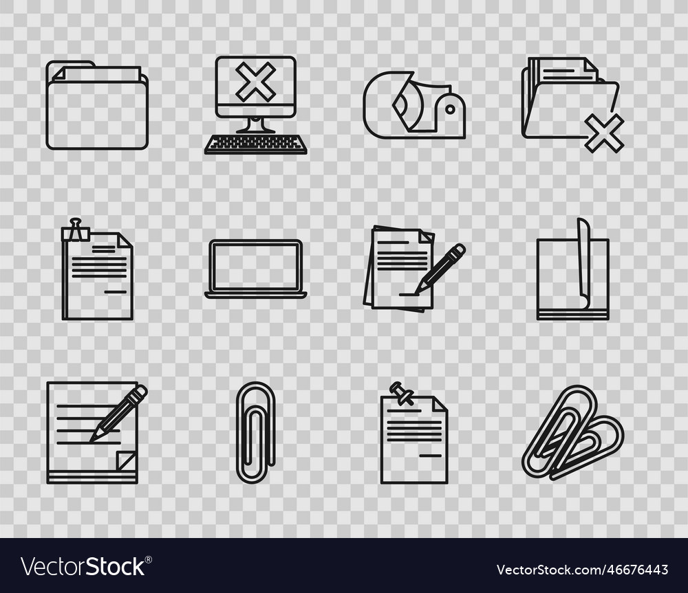 Set line blank notebook and pencil with eraser