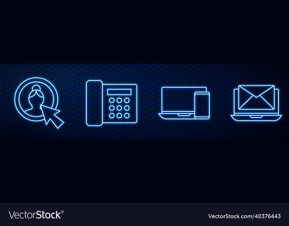 Set line monitor and phone create account screen vector image Set line monitor and phone create account screen