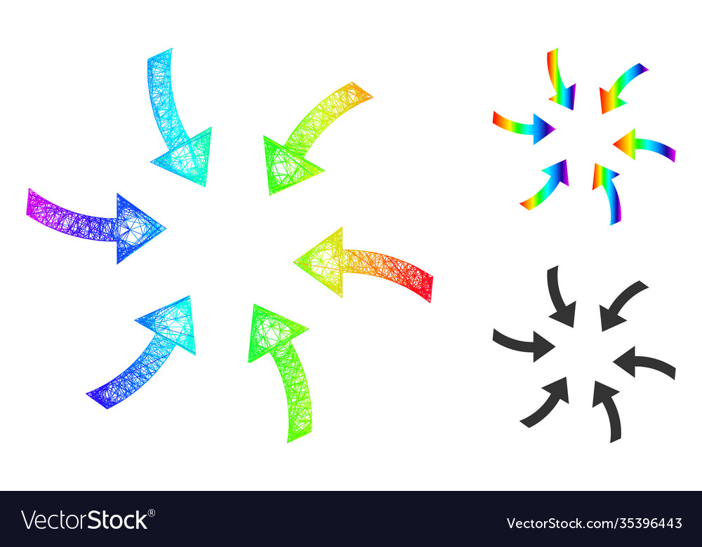 Spectrum linear gradient twirl arrows icon