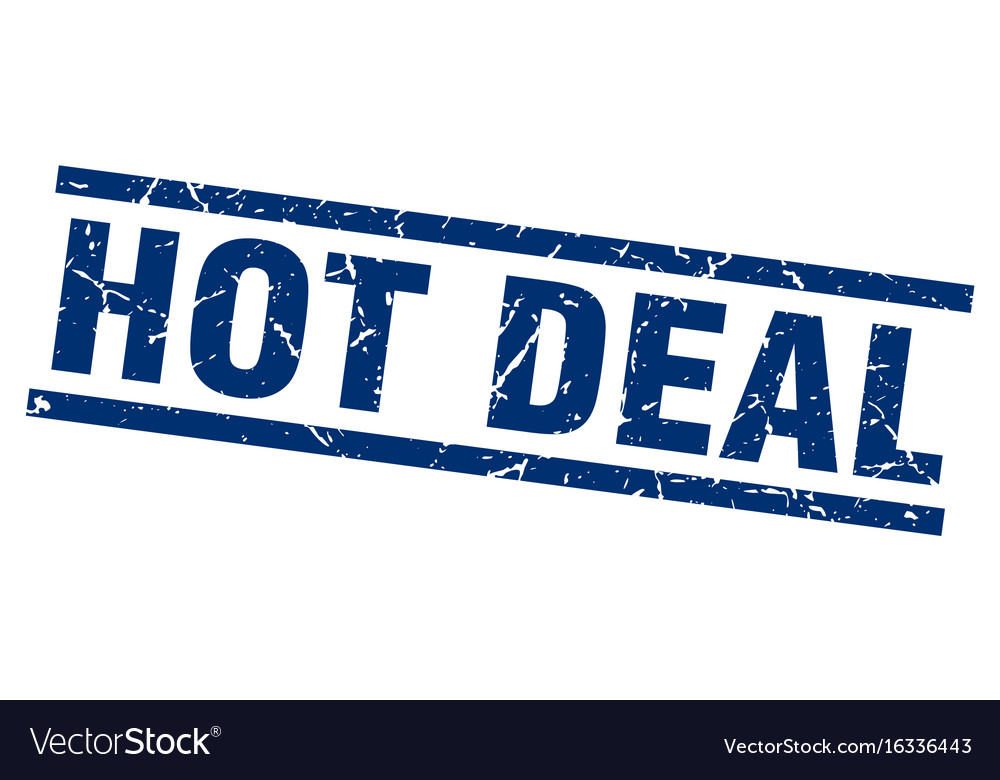 Square Grunge Blue Hot Deal Stamp Royalty Free Vector Image Square Grunge Blue Hot Deal Stamp Vector Image