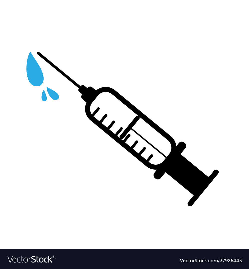 Syringe injection icon design template