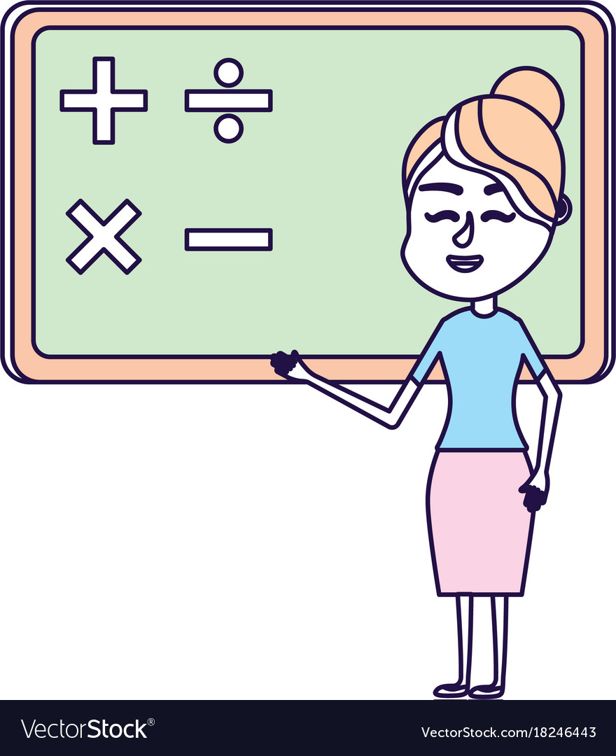 Woman teacher teaching to the student Royalty Free Vector