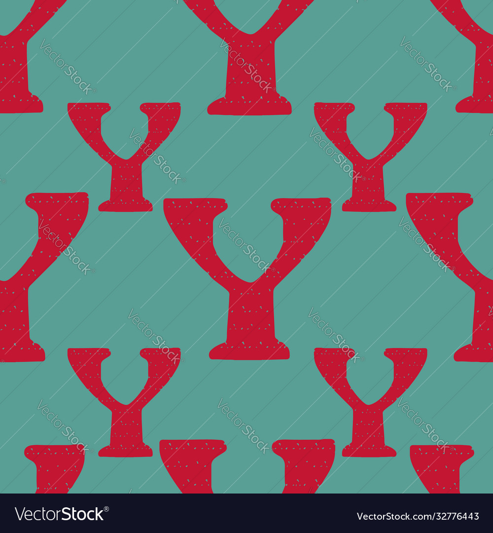 Y from alfabet repeat pattern print background