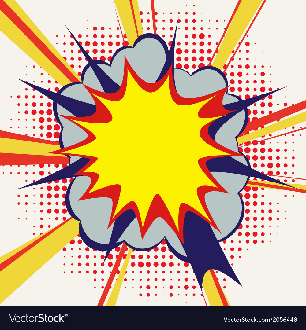 Cartoon sound drawing blank humor retro expl Vector Image Cartoon sound drawing blank humor retro expl Vector Image
