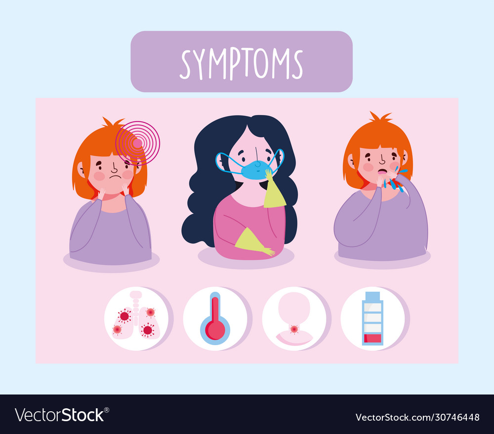 Covid 19 coronavirus infographic sick people Vector Image