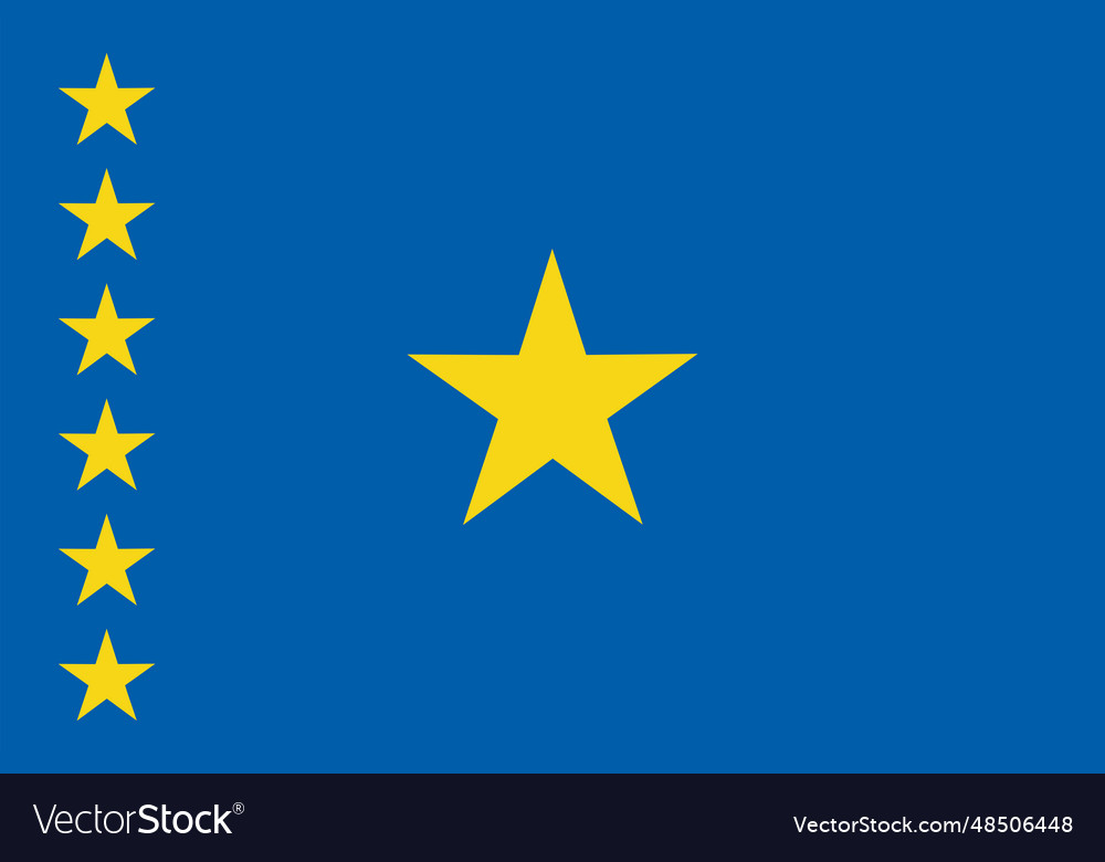 Democratic congo flag national emblem graphic