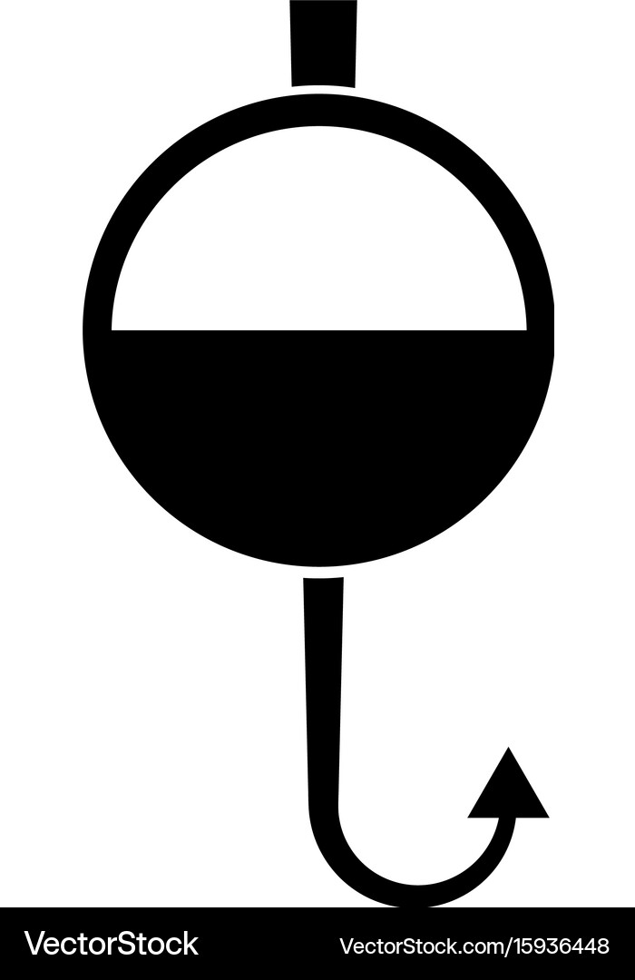 Fish hook isolated icon Royalty Free Vector Image