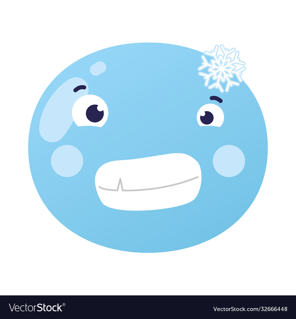 Vector Frozen Face Emoji Design Svg Jpg Png Eps (Instant Download) 