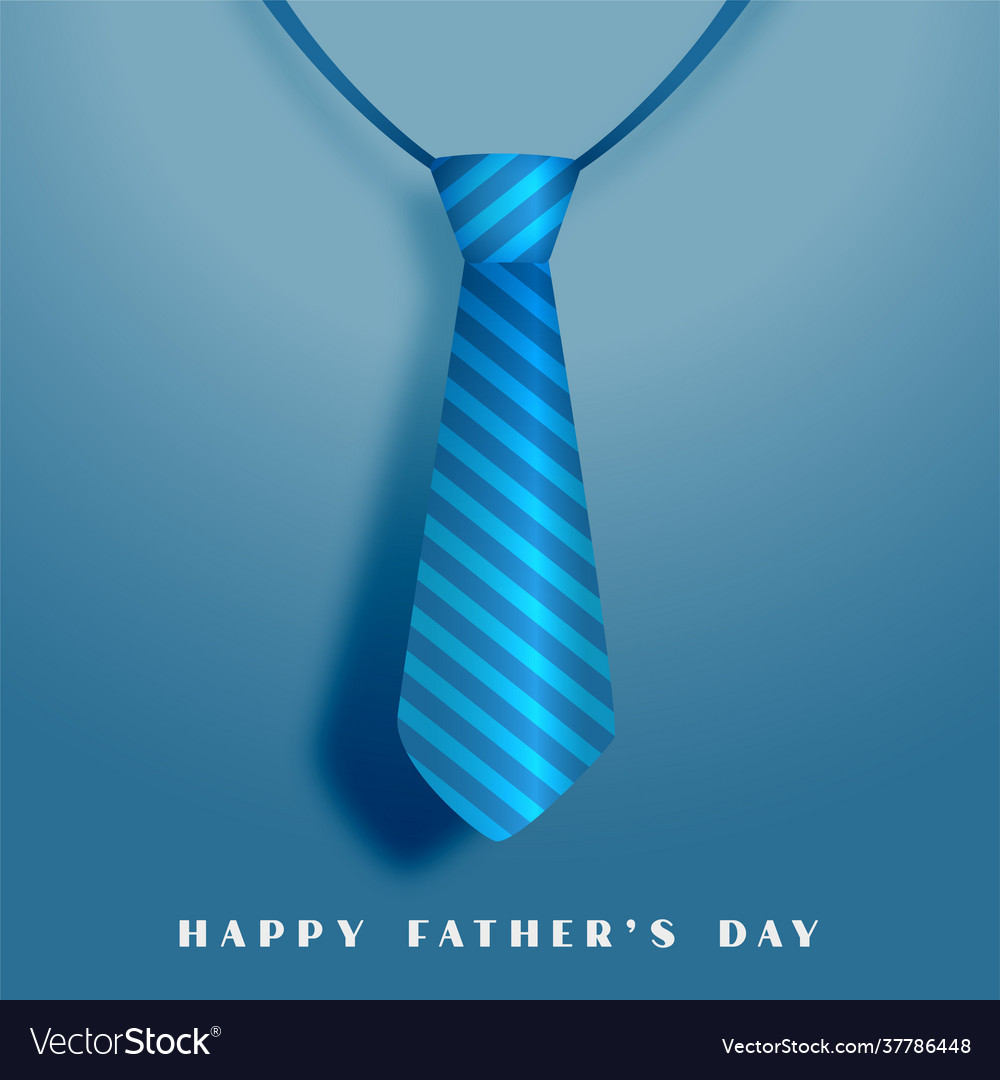 Happy fathers day blue tie background