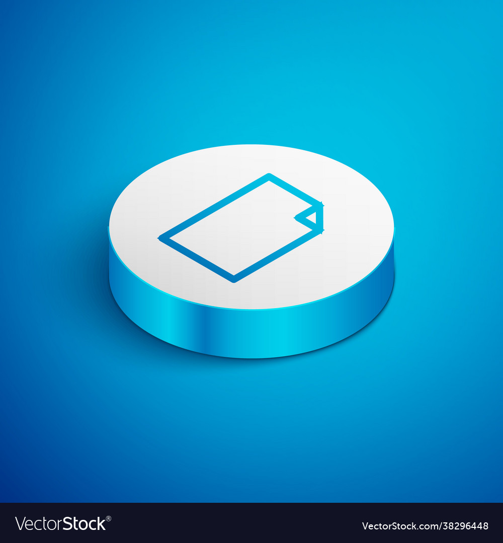 Isometric line empty document icon isolated
