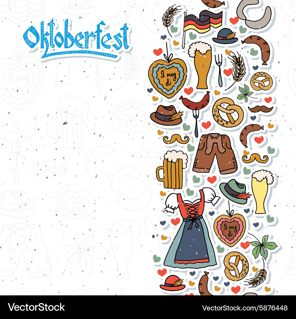 Oktoberfest elements set Royalty Free Vector Image
