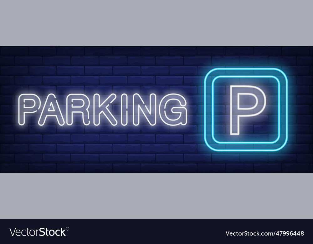 Parking neon sign