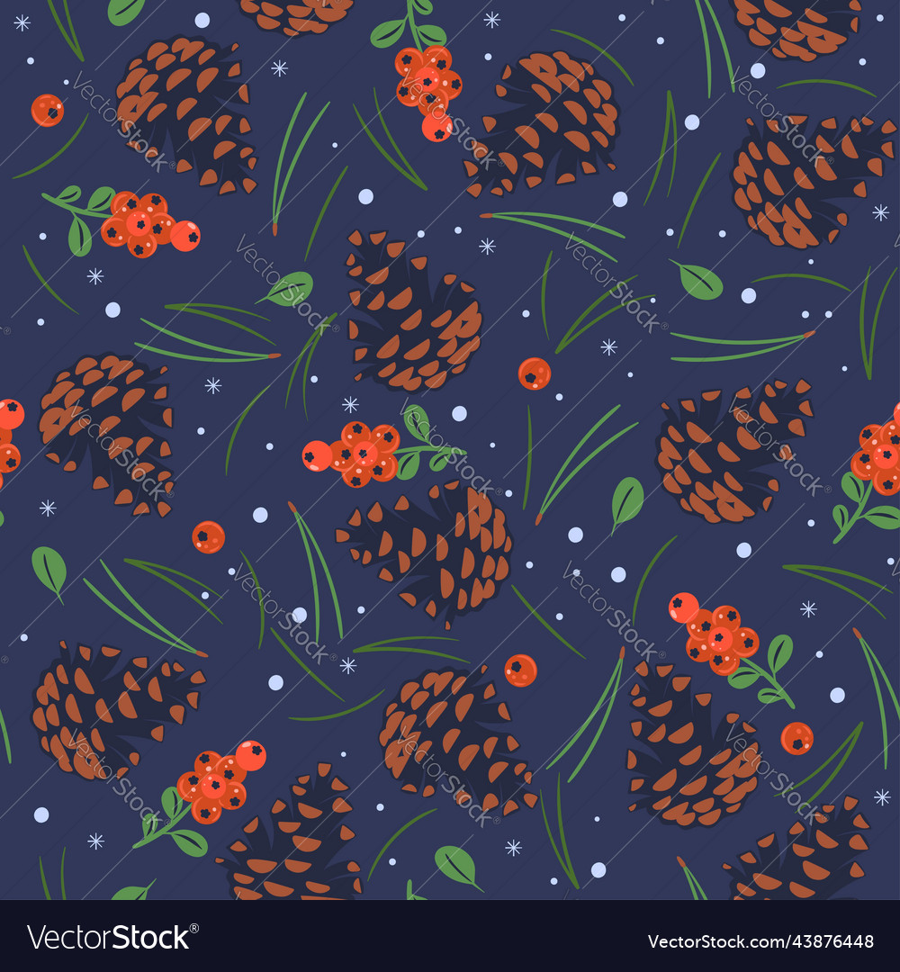 Pine Cone Seamless Pattern