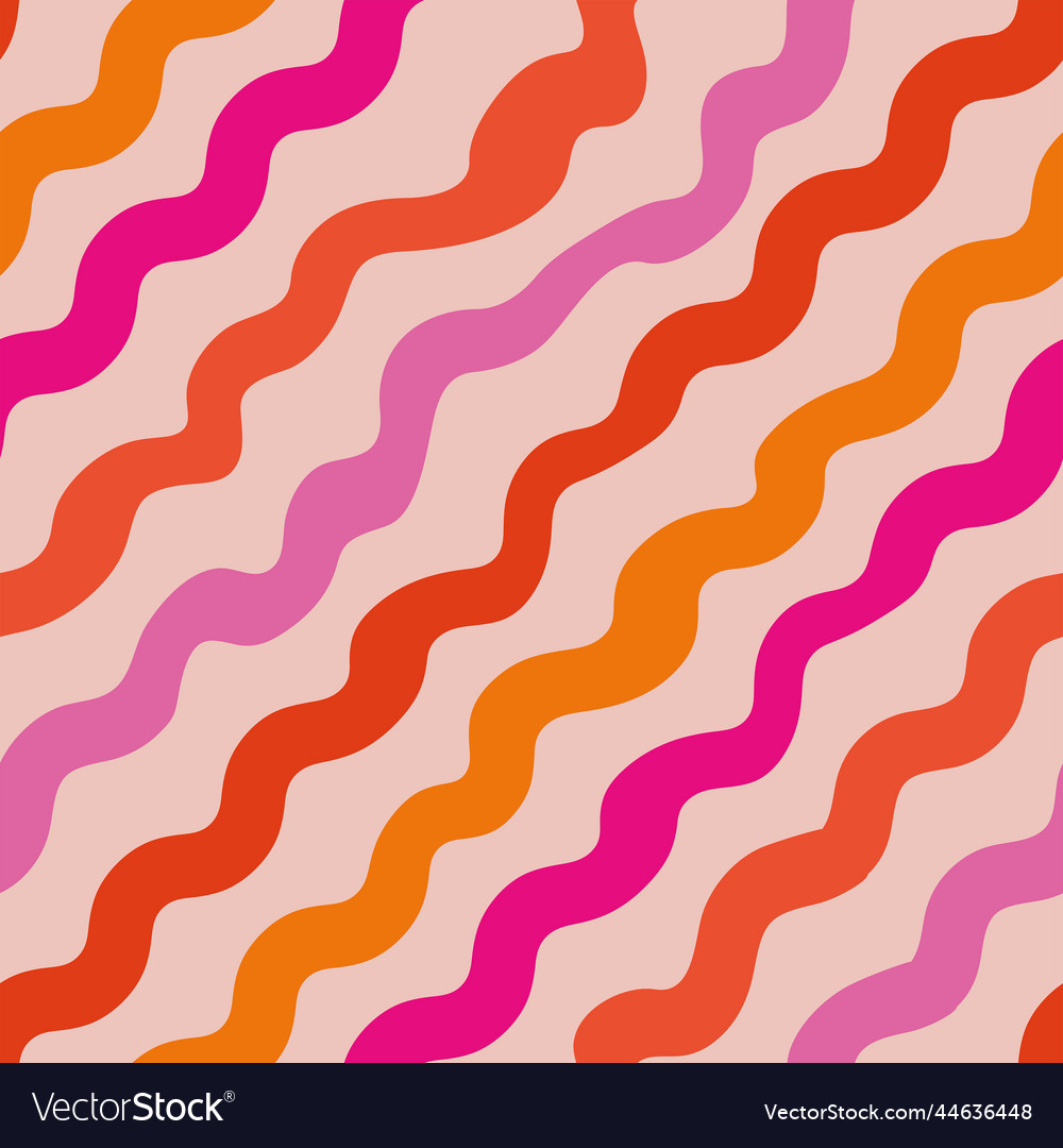 Retro Waves Pattern - 70s Style