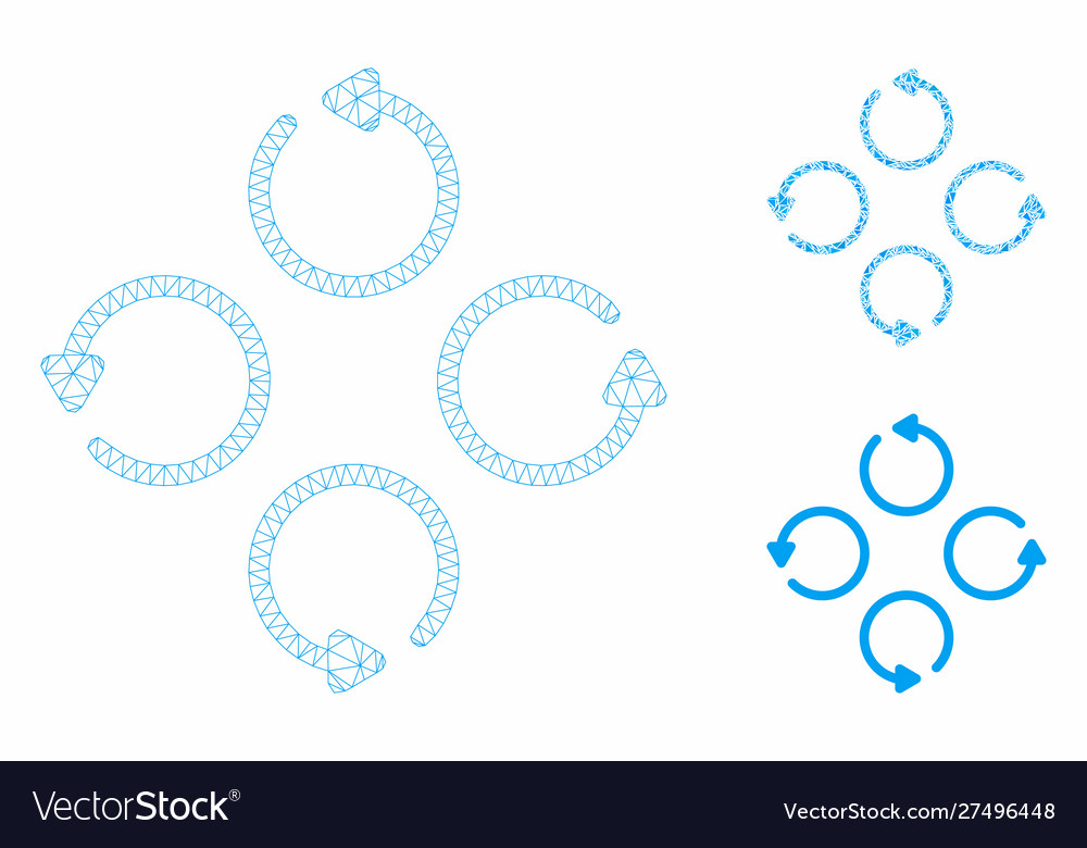 Rotation mesh wire frame model and triangle