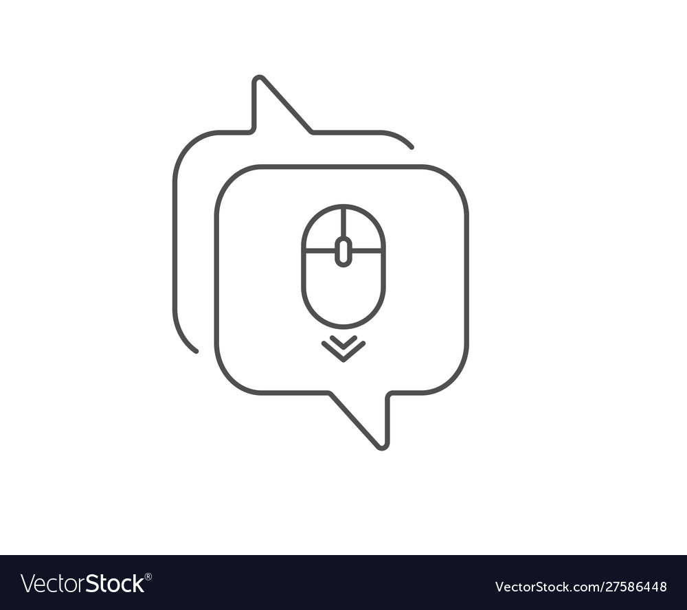 Scroll down mouse line icon scrolling screen sign