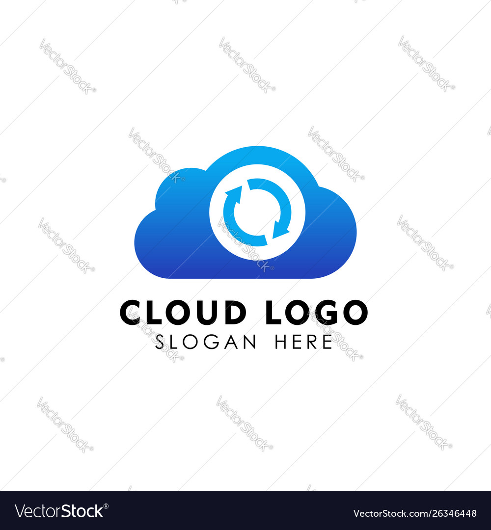 Sync cloud tech icon design element vector image Sync cloud tech icon design element