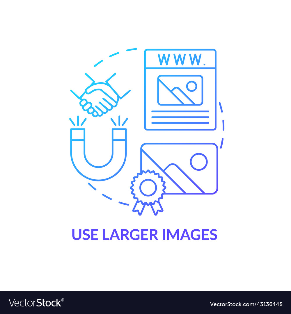 Use larger images blue gradient concept icon vector image Use larger images blue gradient concept icon