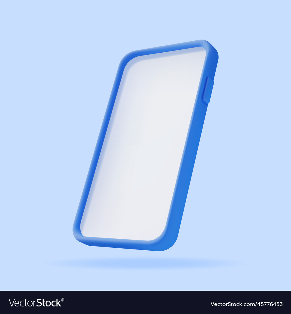 3d realistic smartphone with empty screen