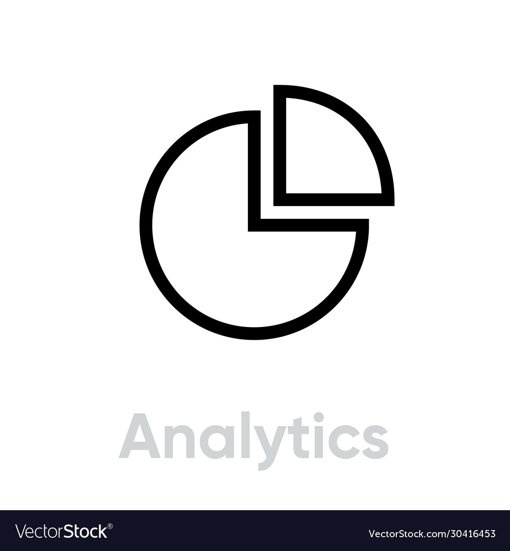 Analytics Chart Icon - Editable Line