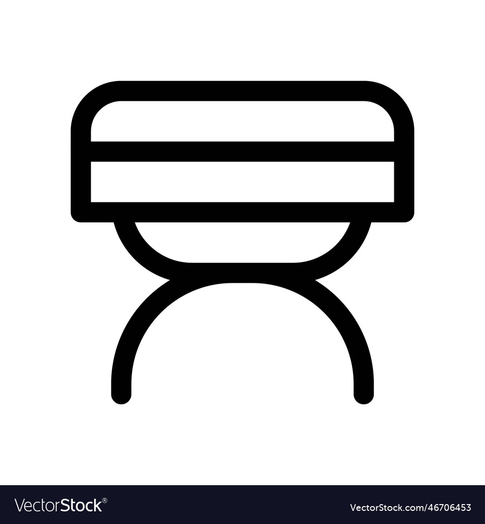 Compact wooden curved curule chair Royalty Free Vector Image