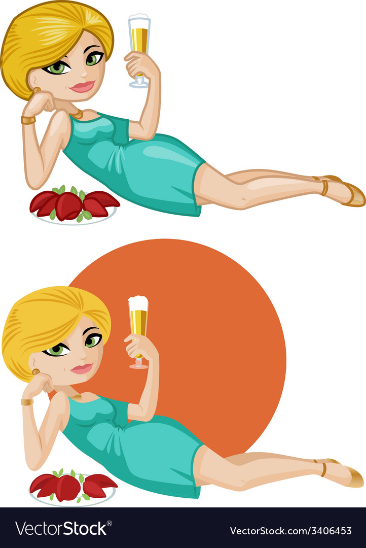 Cute young caucasian woman in cocktail dress