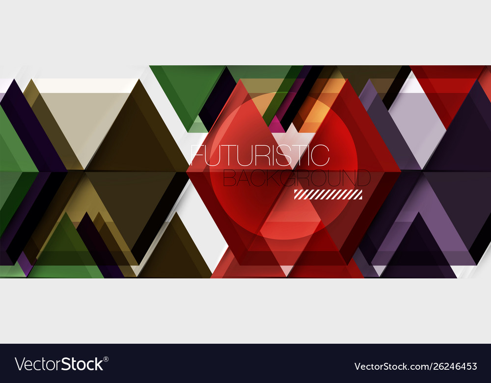 Geometric triangle and hexagon abstract background