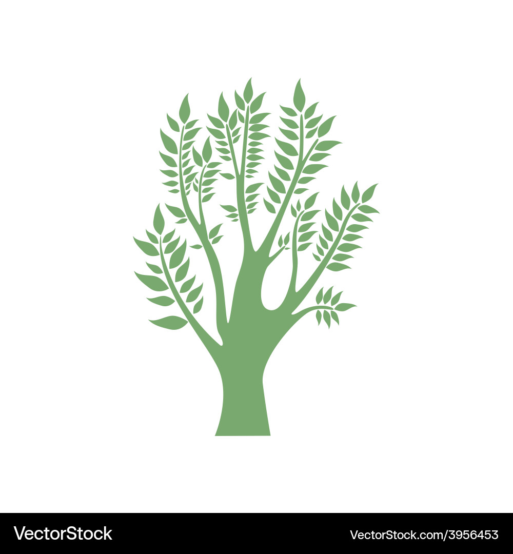 Green tree Royalty Free Vector Image - VectorStock