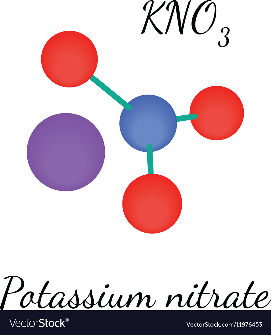 Kno3 Potassium Nitrate Molecule Royalty Free Vector Image 9397