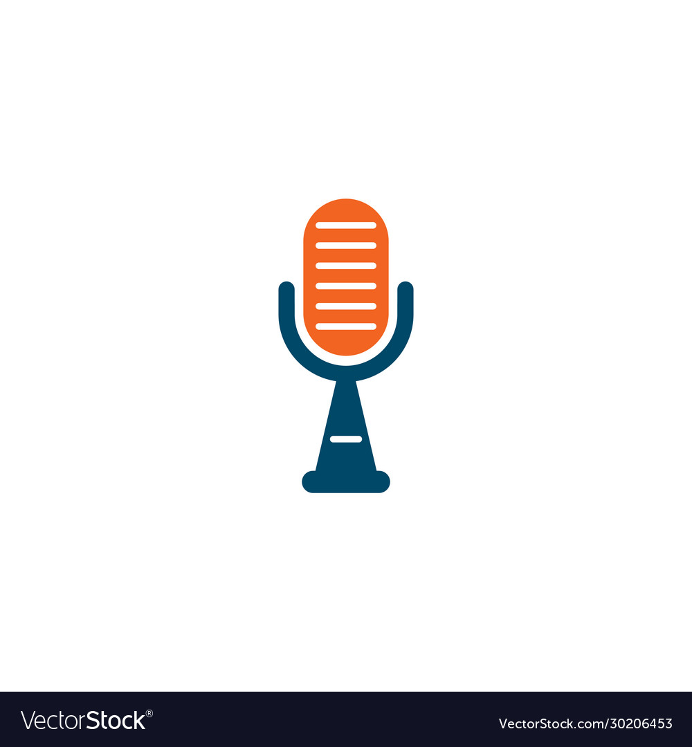 Microphone mic icon logo design template Vector Image